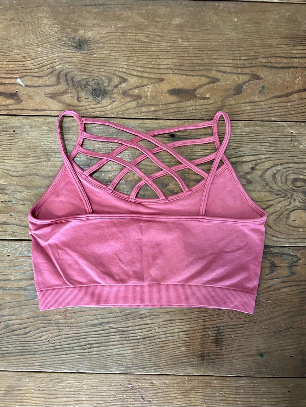 Zenana Outfitters Boutique Brand Strappy Crisscross Bralette - Pink - Picture 4 of 5